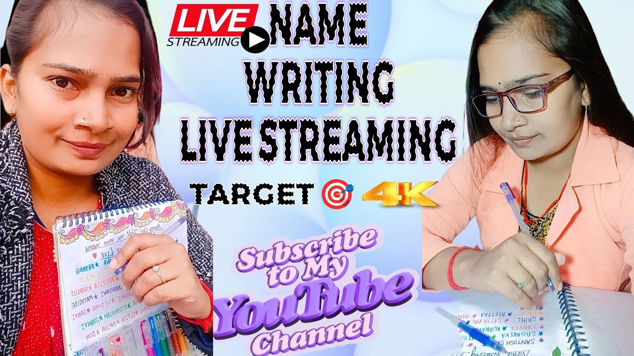 NAME WRITING LIVE :HURRY UP TELL ME YOUR NAME ! Writing your Names Live streaming ✍️  #livestreaming