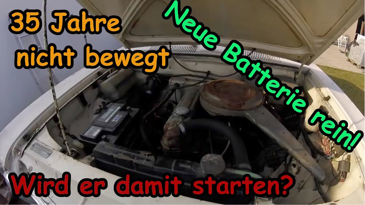wird er laufen? opel rekord a  scheunenfund, motor start nach 35 jahren