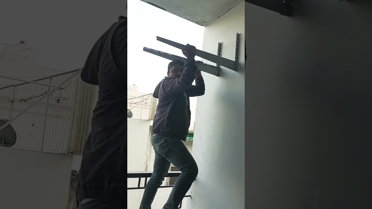 AC outdoor unit installation work  