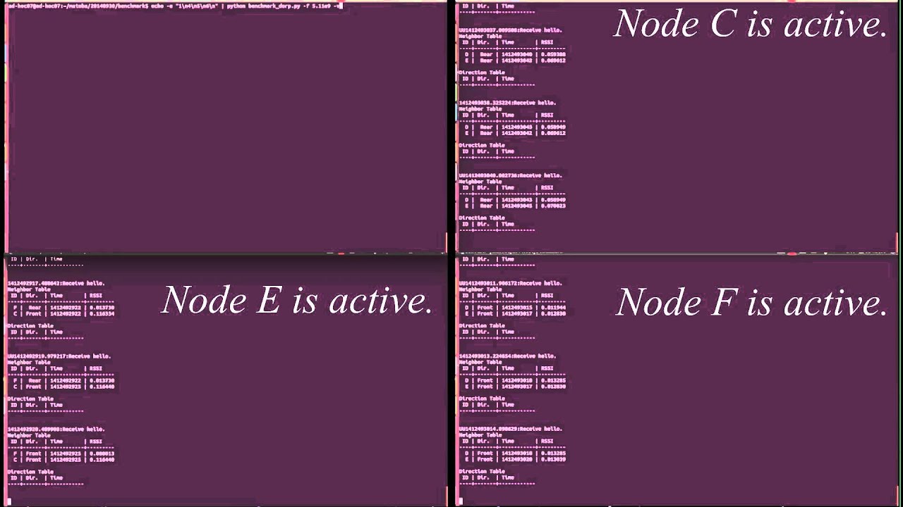 Demonstration of wireless multi-hop communication system