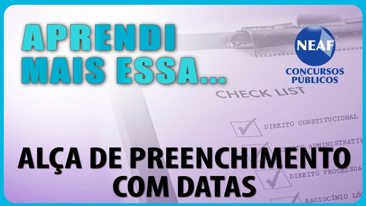 Alça de Preenchimento - Excel para Concursos | Aprendi Mais Essa...