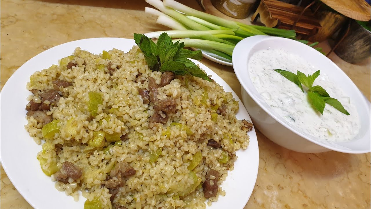 طريقة عمل #برغل_بكوسا_ او_ابو شلهوب_اكلة_شامية_ قديمة_ وطعم_رائع_####