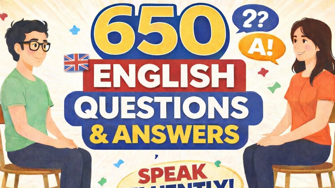 ✅650 Common Questions and Answers in English || Learn English || Daily Use Spoken English Practice.