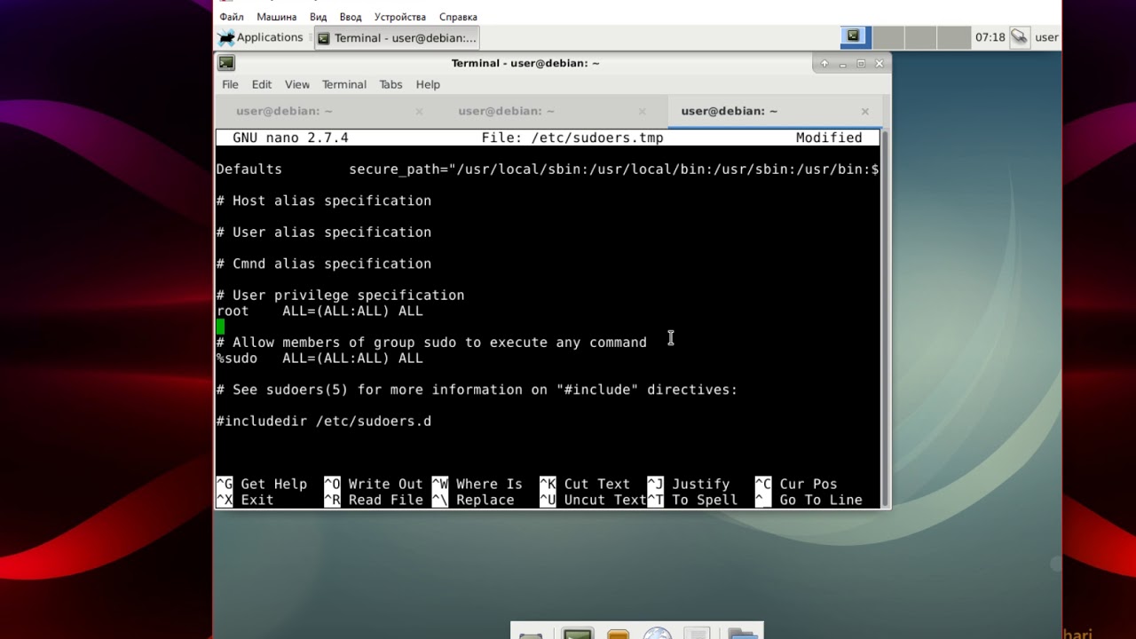 user is not in the sudoers file