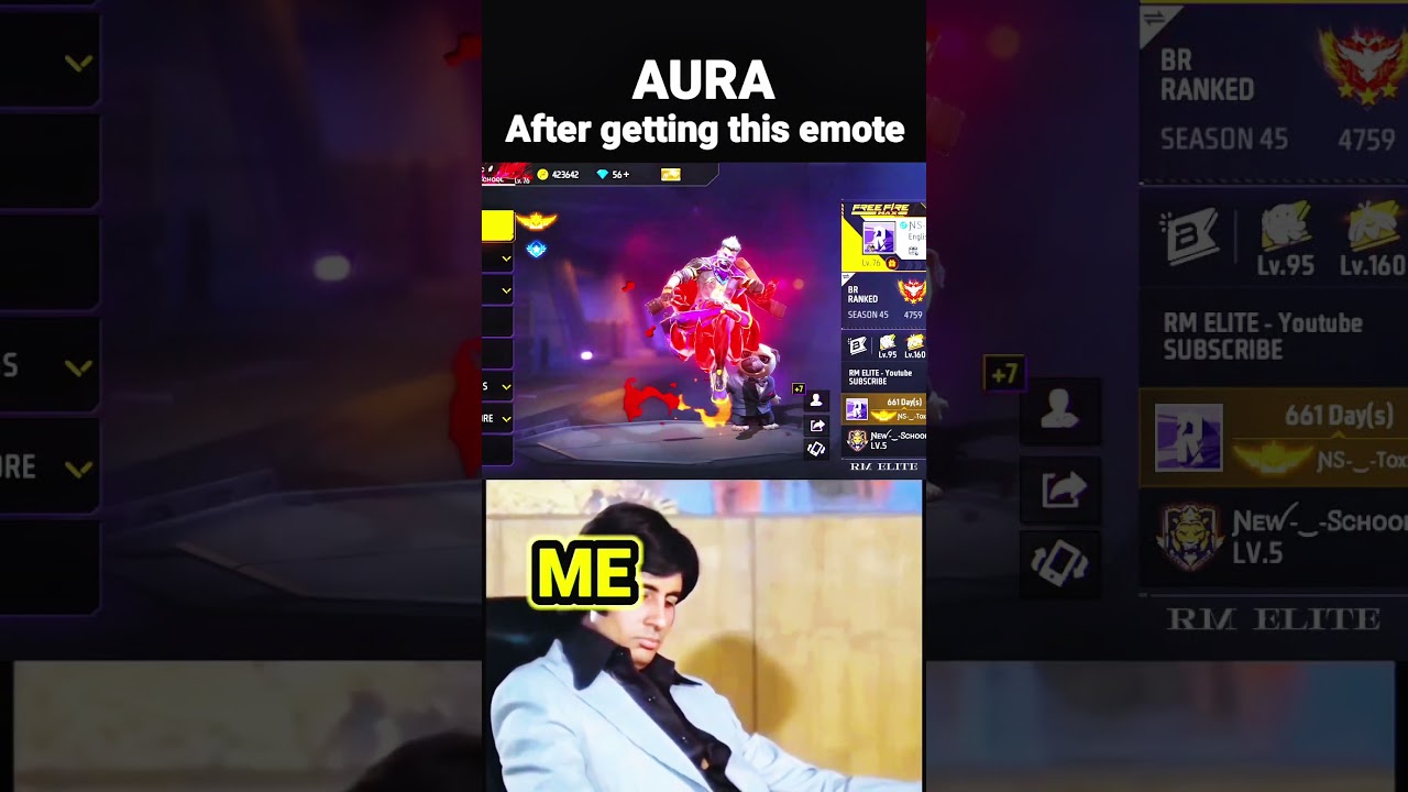 Inner self mastery emote || Free fire max || #freefire #freefireclips #gaming #fortnitefanart