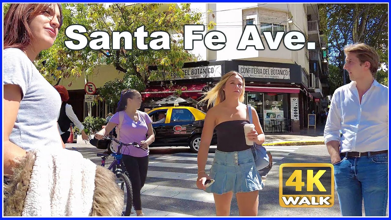 【4K】WALK in Palermo BUENOS AIRES : Santa FE Avenue ARGENTINA