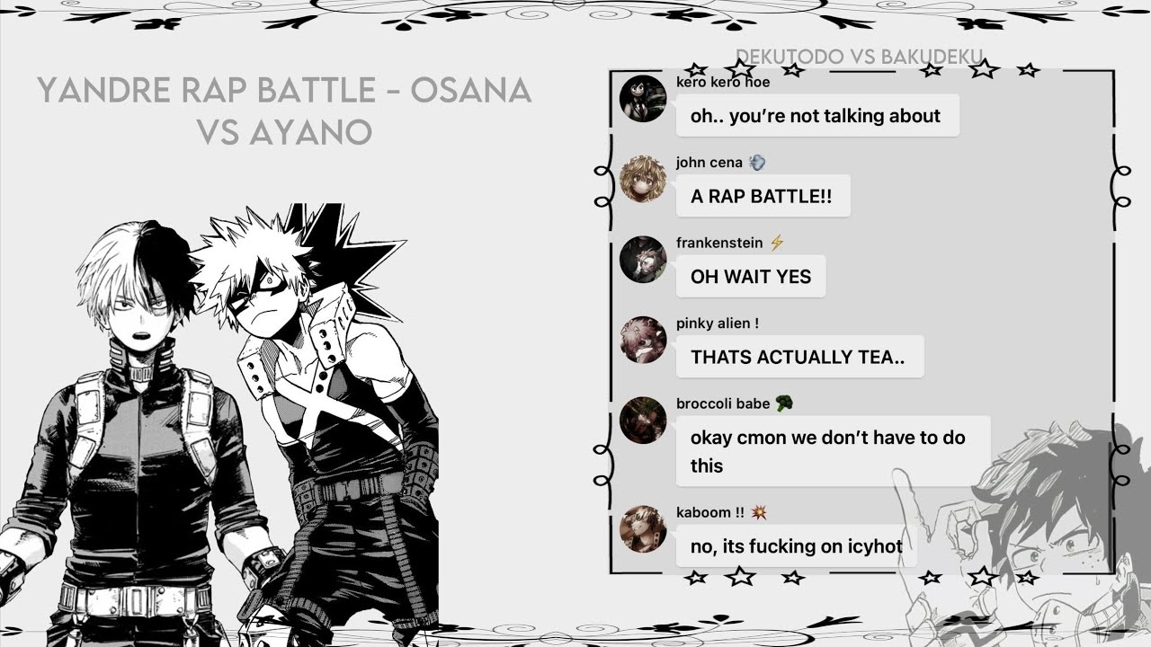 Todoroki and Bakugo are fighting over Deku ..? ||Yandre rap battle ! Dktd / Bkdk ||