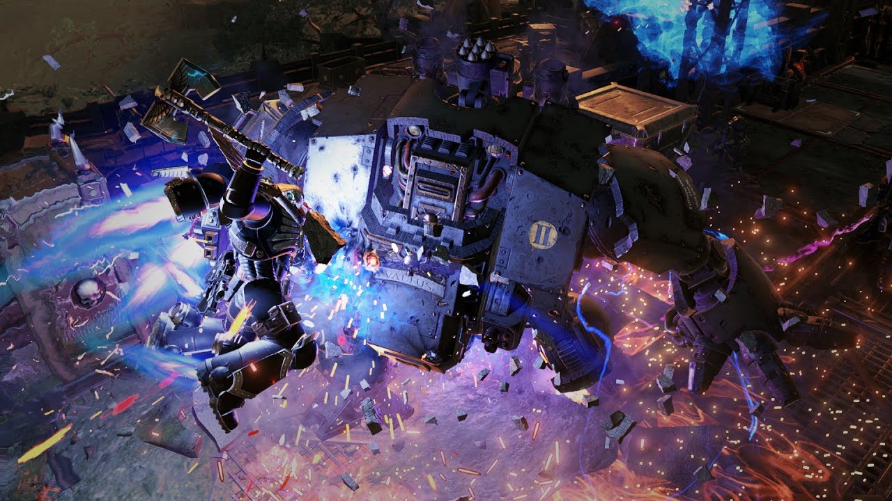 Death Company Chaplain Leads Assault on 3 Chaos Dreadnoughts - Warhammer 40k: Space Marine 2 (mod)