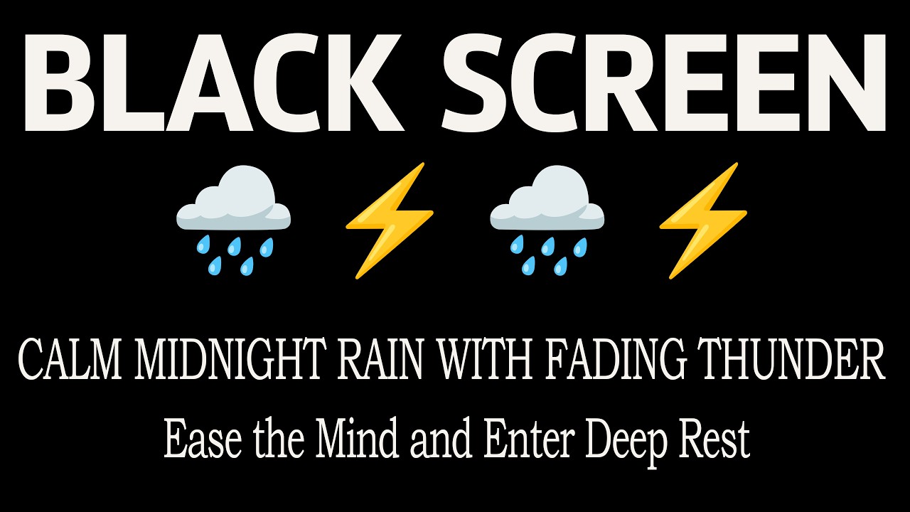 Black Screen | Sleep Instantly with Extremely Heavy Rain & Deep Thunder