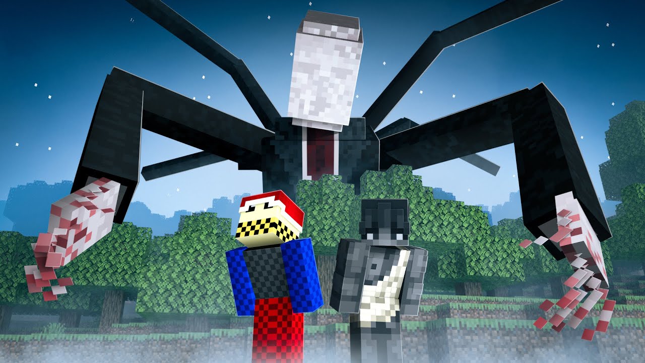 Я добавил Слендермена в свой мир Minecraft.