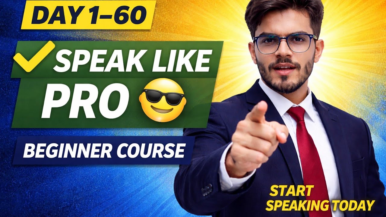 Day 1 | 60 Days Spoken English Course | Sentence Structure | Speak English from Basics