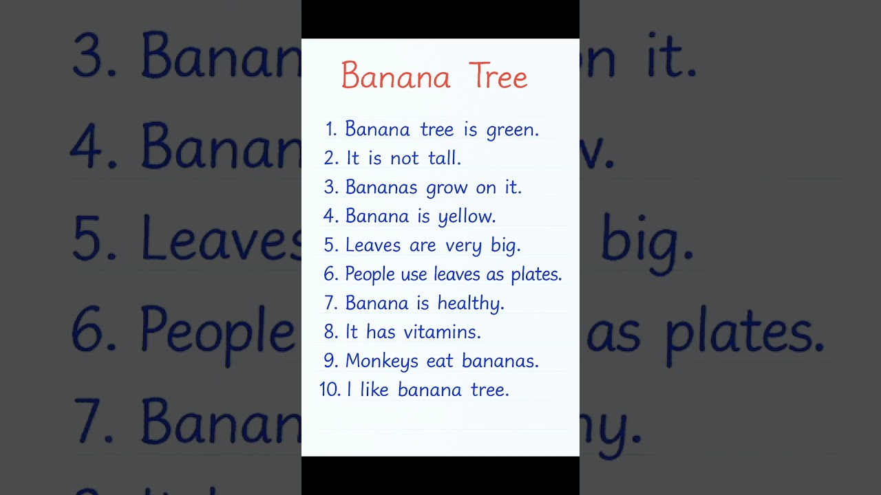 10 Lines on Banana Tree | Easy Essay for Children