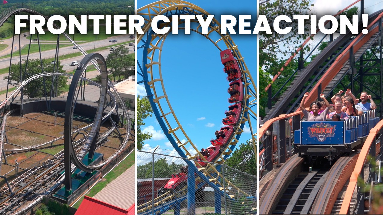 Посещаем наш ПОСЛЕДНИЙ парк Six Flags!! Впервые катаемся на всех горках в Frontier City!