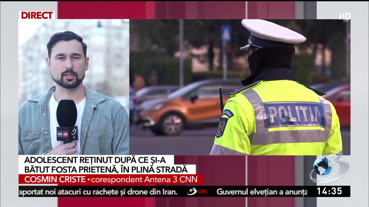 Adolescent reținut după ce și-a bătut fosta prietenă, în plină stradă