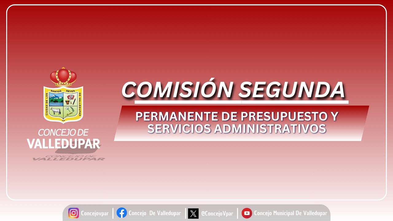 23/02/2026 SESIÓN DE LA COMISIÓN DE PRESUPUESTO Y SERVICIOS ADMINISTRATIVOS DEL CONCEJO VALLEDUPAR