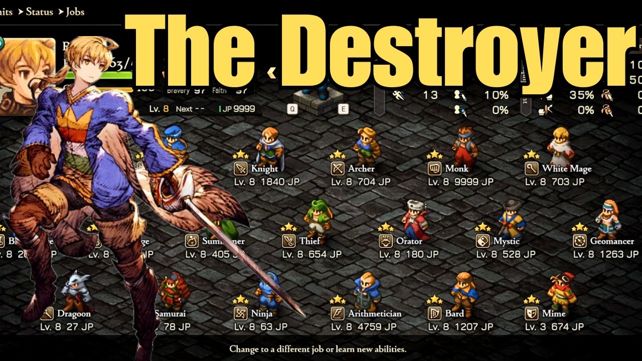 Final Fantasy Tactics - The Ivalice Chronicles | Ramza The Destroyer | Powerful Builds