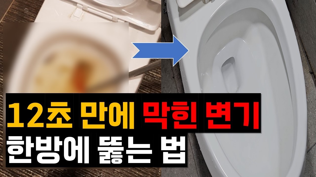 변기 막혔을 때 12초만에 해결하는 방법