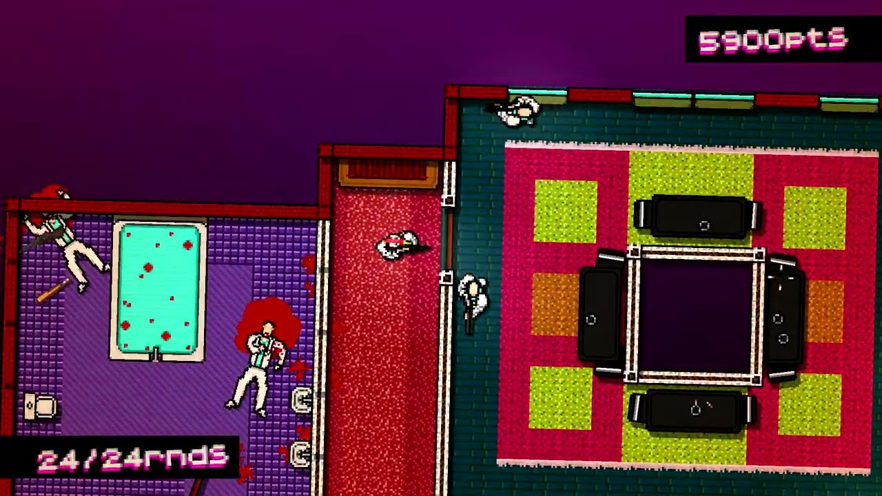 30 Minutes of Hotline Miami Gameplay (Top Down Top Shooter)