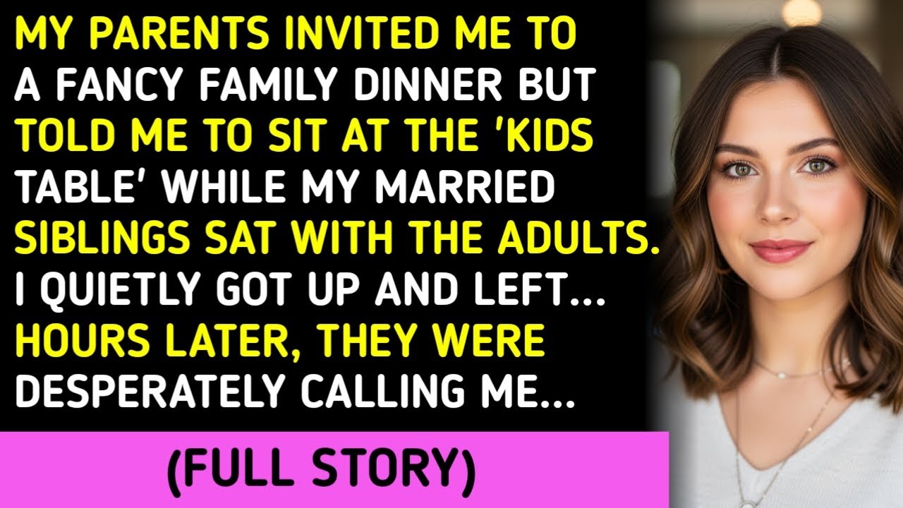 My Parents Invited Me To A Fancy Family Dinner But Told Me To Sit At The 'Kids Table' While My Marri