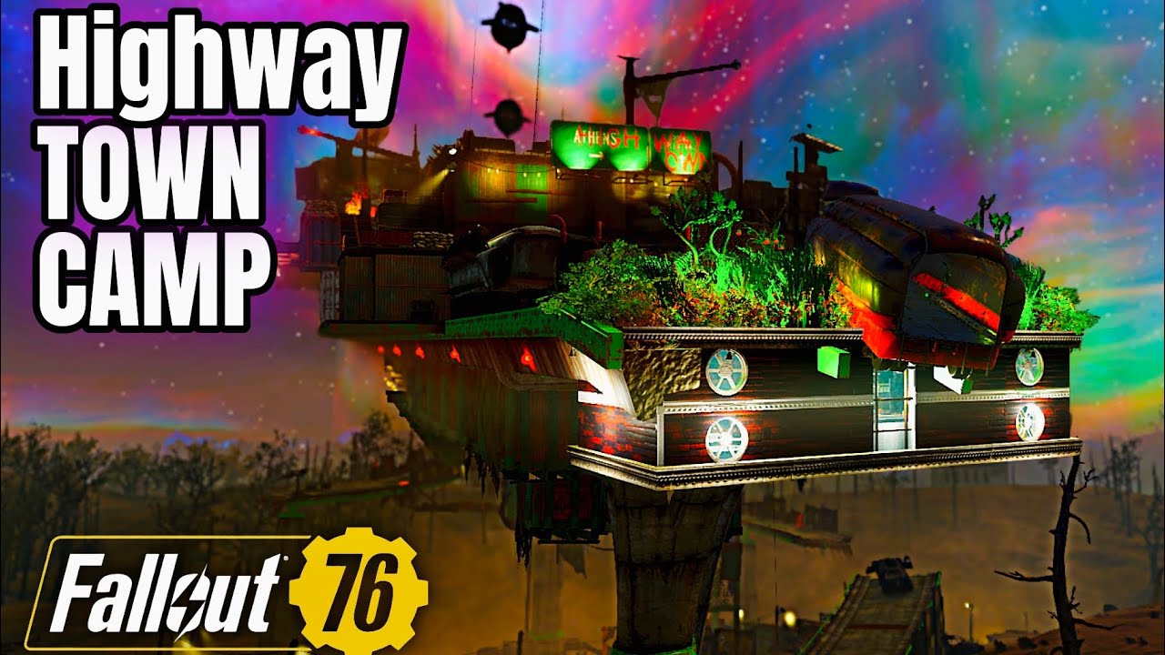 Highway Town Camp - Fallout 76 Camp Build in Burning Springs