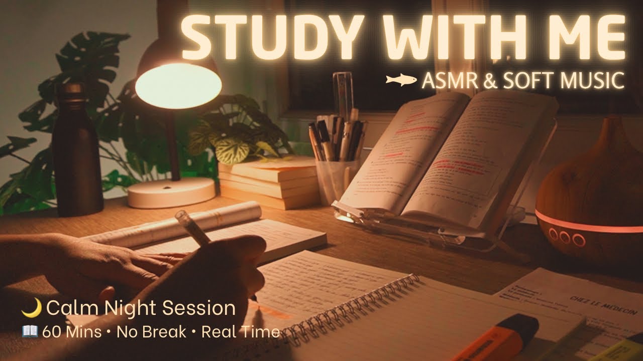 🌙 Midnight Study | Deep Focus | ASMR & Soft Piano 🎹