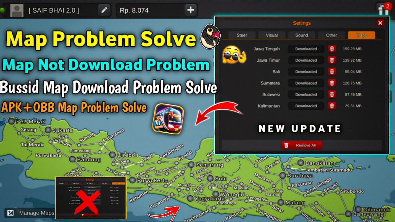 How To Map Not Download Problem 😭 | Bussid New Update APK+OBB Map Problem Solve 🔥