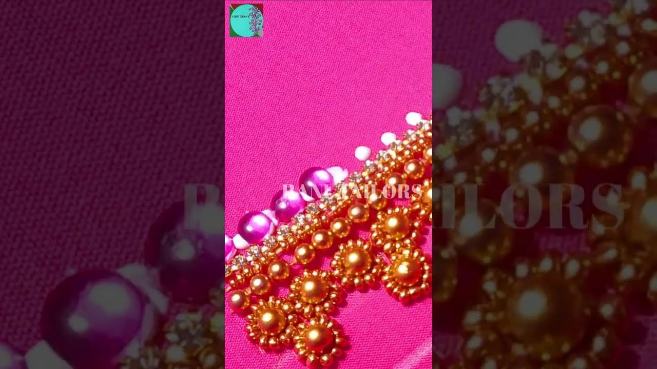 😍😍😍beautiful bead work using normal needle same like aari