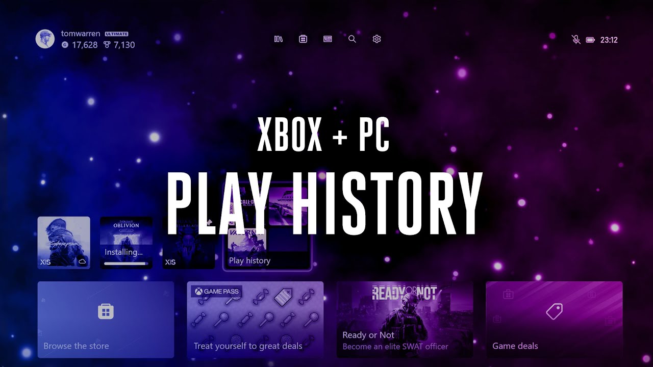 Первый взгляд на новую функцию истории игр Xbox