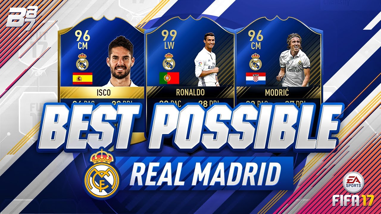 BEST POSSIBLE REAL MADRID TEAM! w/ TOTY RONALDO AND TOTS ISCO! | FIFA 17