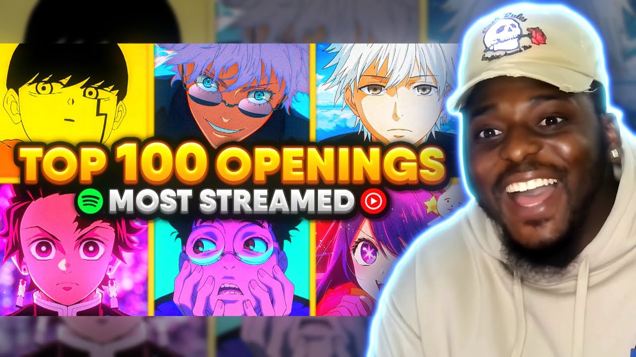 TOP 100 MOST LISTENED ANIME OPENINGS OF ALL TIME REACTION | TOP 100 ANIME OPENINGS REACTION