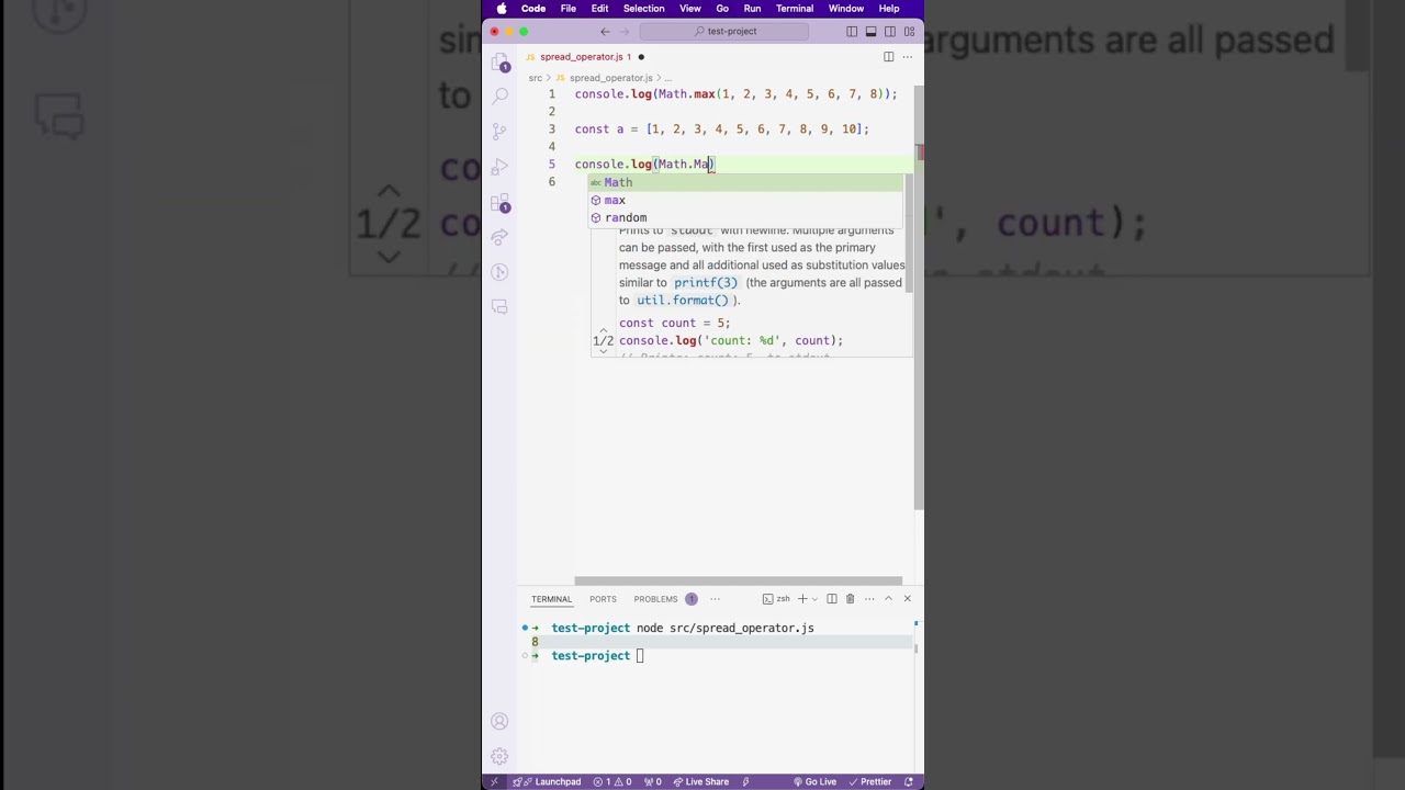 Оператор расширения в JavaScript  
