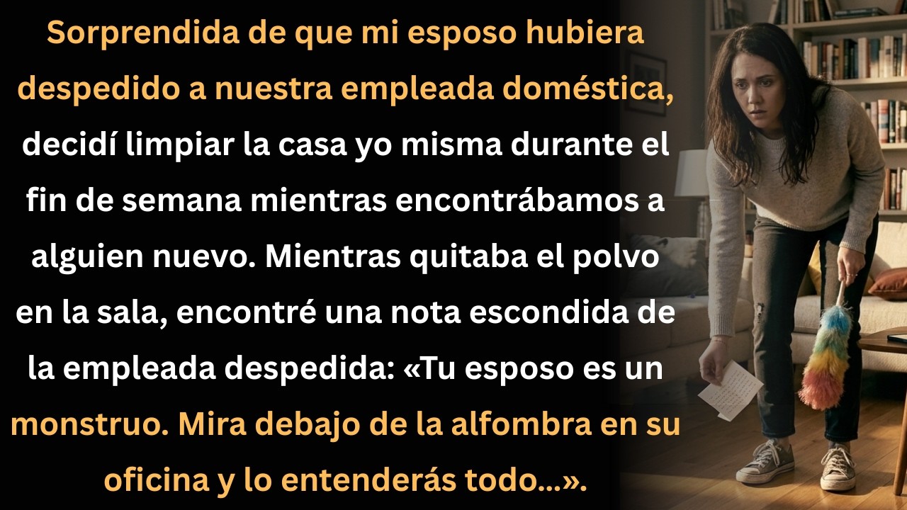Mi esposo despidió a la empleada… y encontré una nota que lo revela todo.