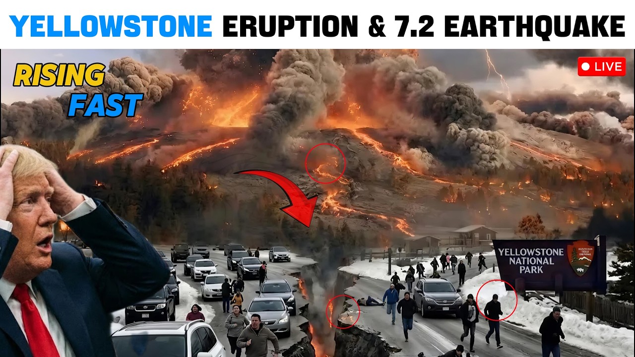 Минуту назад!! Мощное извержение в Йеллоустоне после землетрясения магнитудой 7,2 - наука пытаетс...