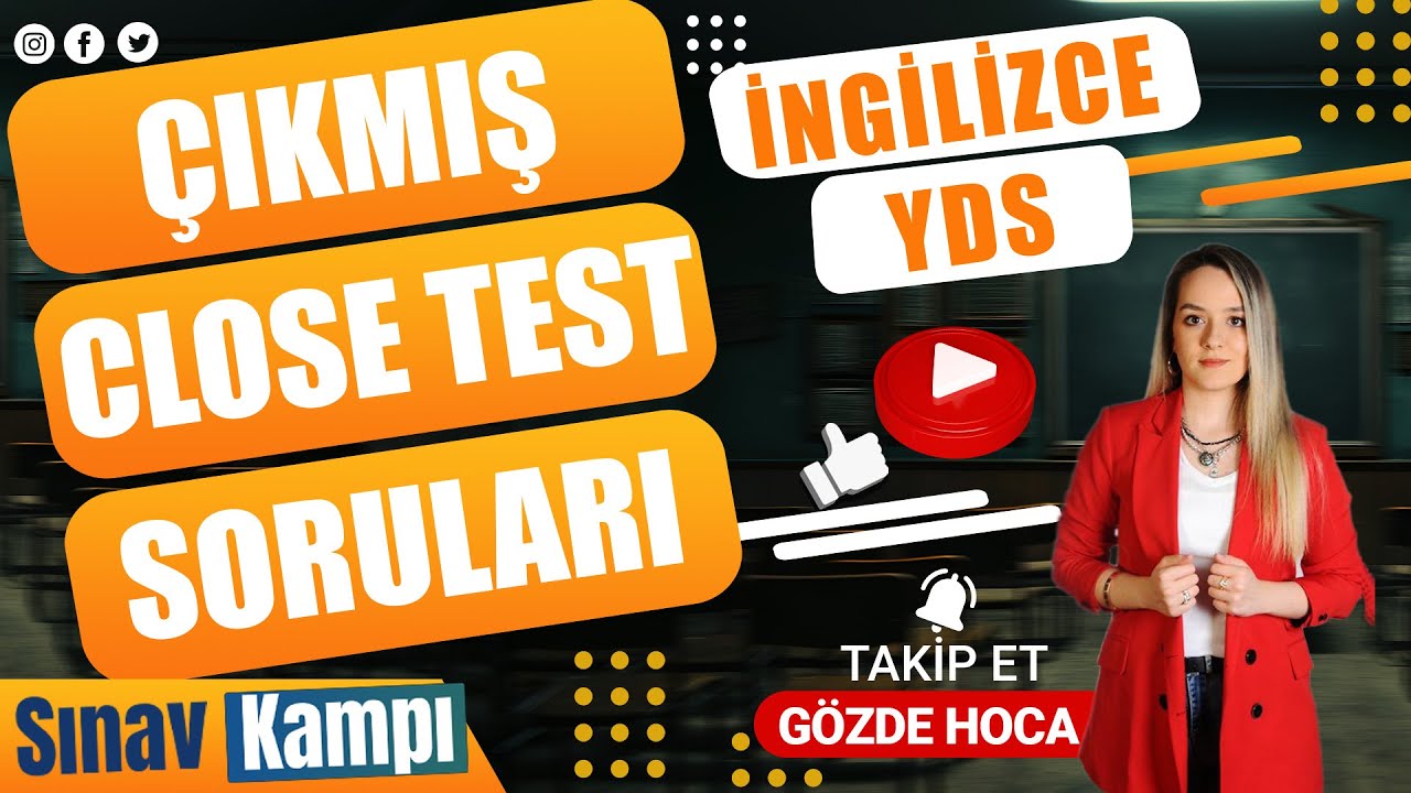 İNGİLİZCE YDS ÇIKMIŞ CLOZE TEST SORU ÇÖZÜMÜ I GÖZDE HOCA