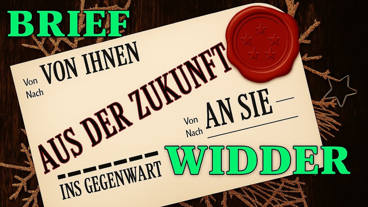 DEIN BRIEF 📩 AUS DER ZUKUNFT, WIDDER ♈ | Was du noch nicht wei&szlig;t... SCHOCKIEREND! 💯