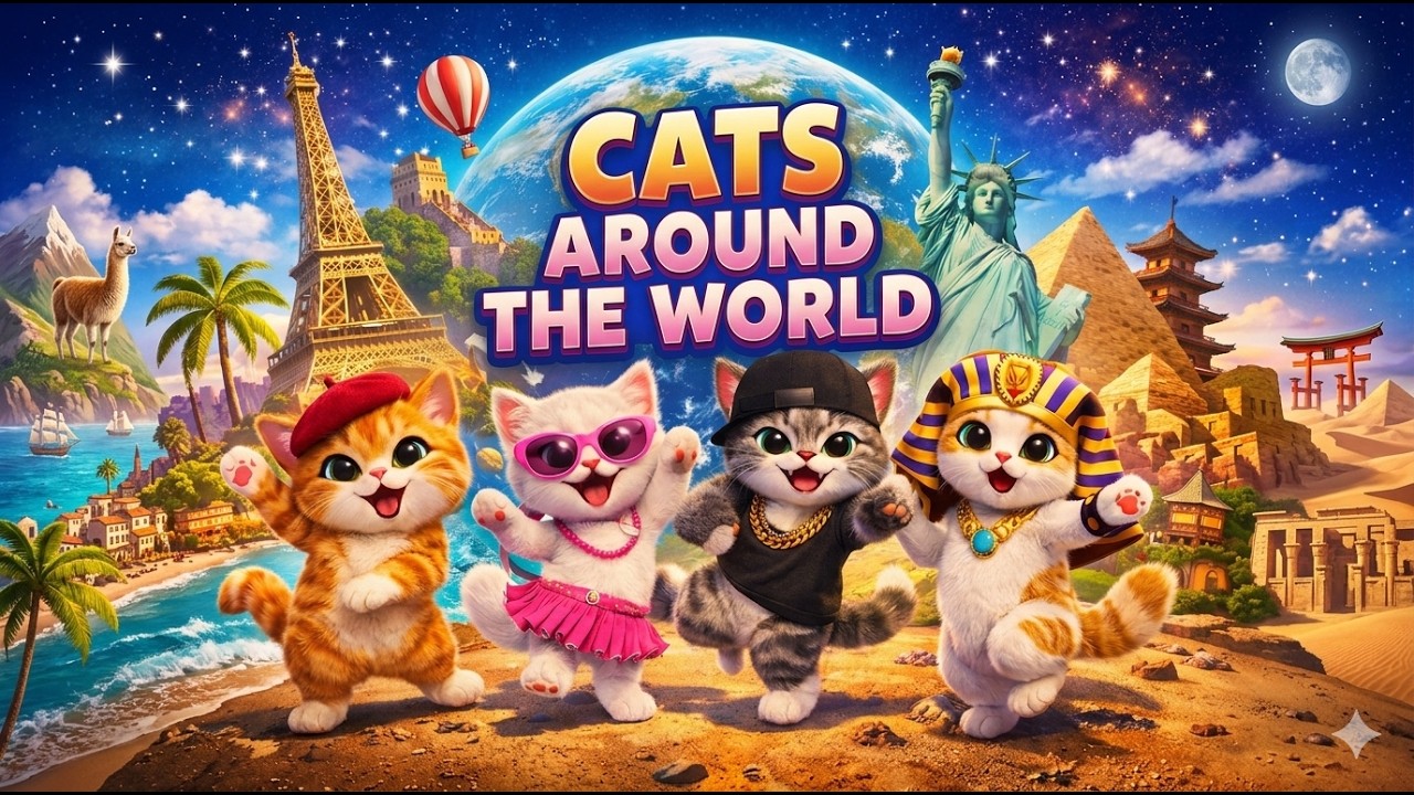 🐱 Cats Dancing Around the World 🌍 | Funny Cat Dance Party