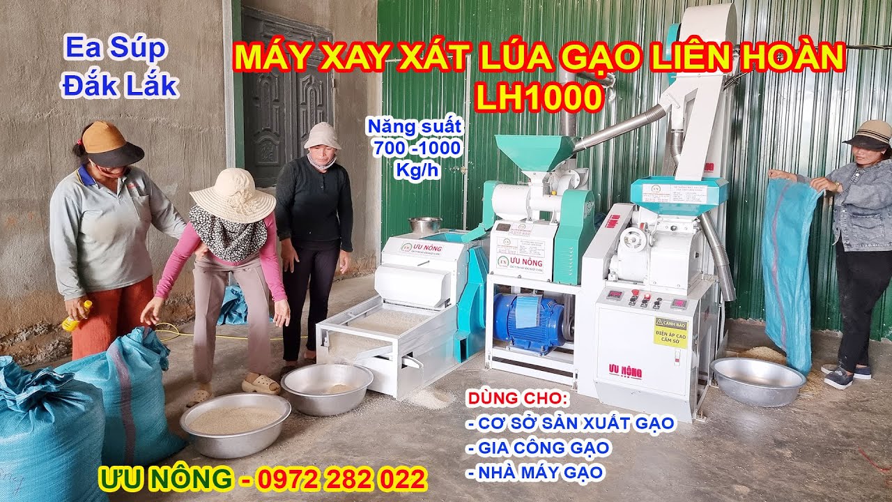 Chị gái khởi nghiệp với máy xay xát lúa gạo liên hoàn đời mới LH1000 tại Ea Súp, Đắk Lắk