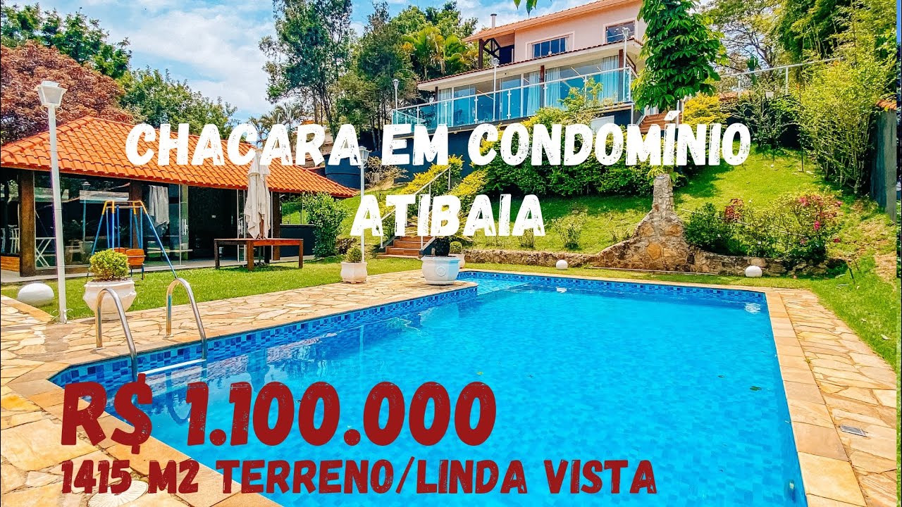 Chácara em condomínio a venda em Atibaia - Porteira fechada  , linda vista  e lazer para família