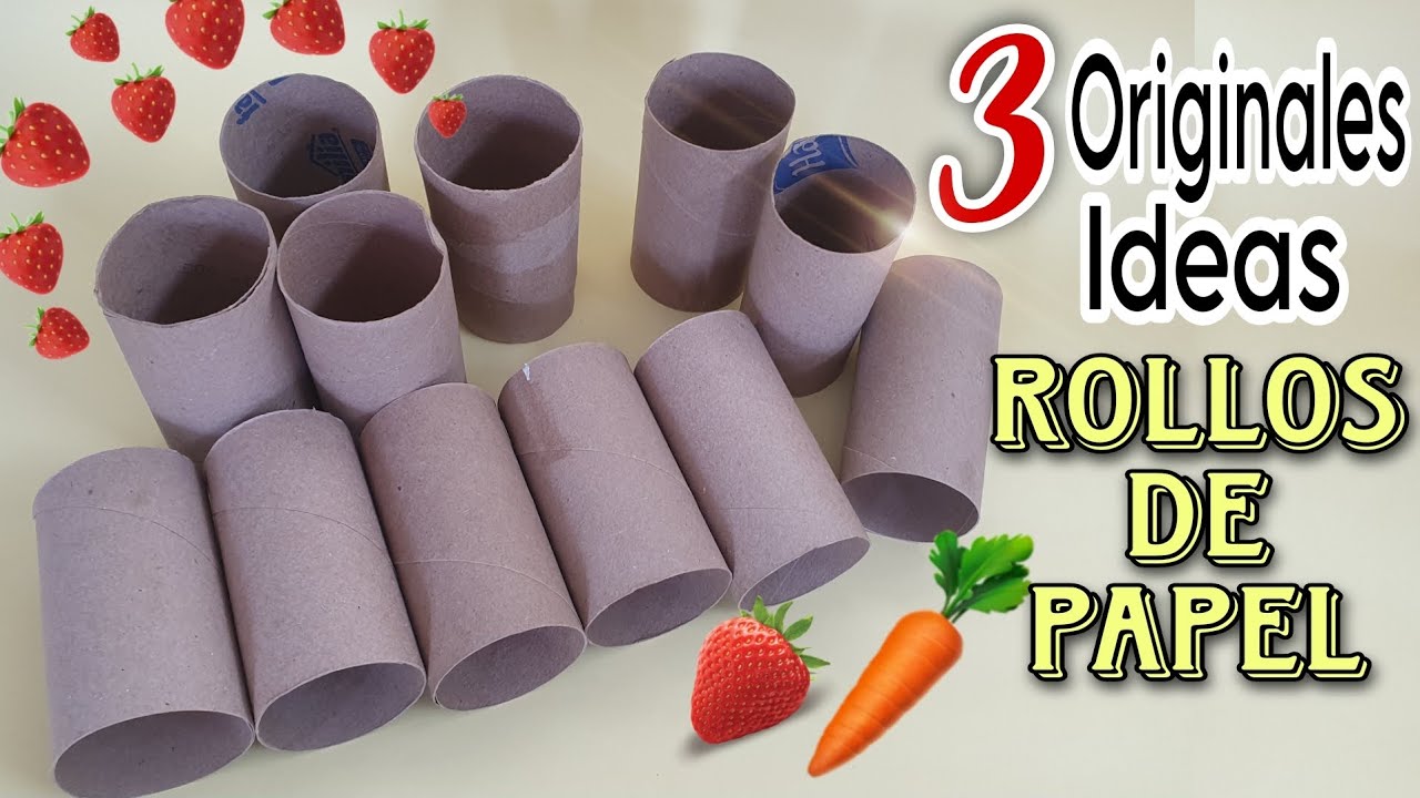 3 Creativas Ideas Reutilizando ROLLOS DE PAPEL Fácil y Económico de Hacer| Artesanato