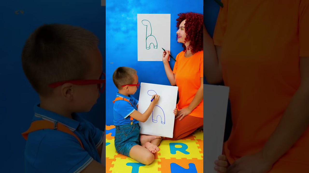 🦖Can You Draw This? Yes, a DINOSAUR! #shorts #kids