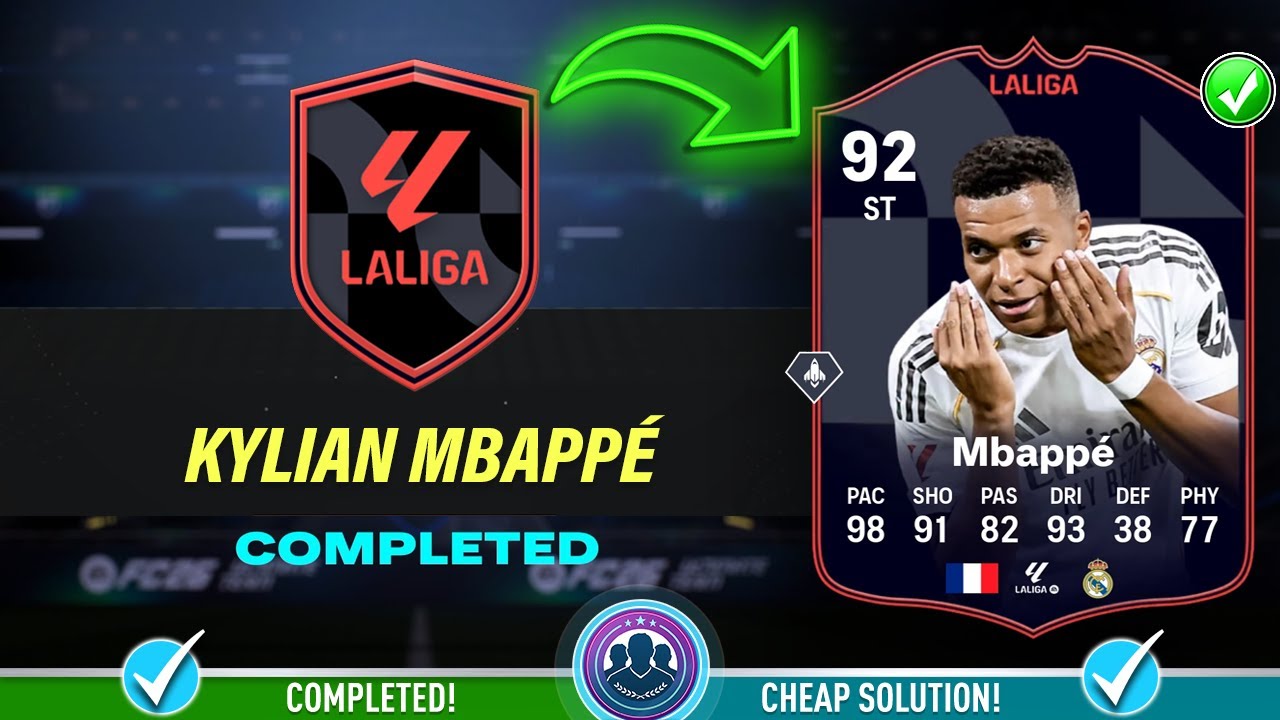 92 POTM Kylian Mbappe SBC Solution - Cheap Solution & Tips - FC 26