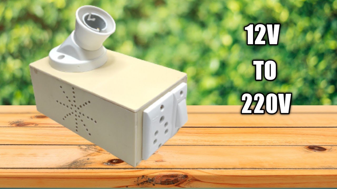 How to make 12V DC to AC converter at home | 12v to 220v