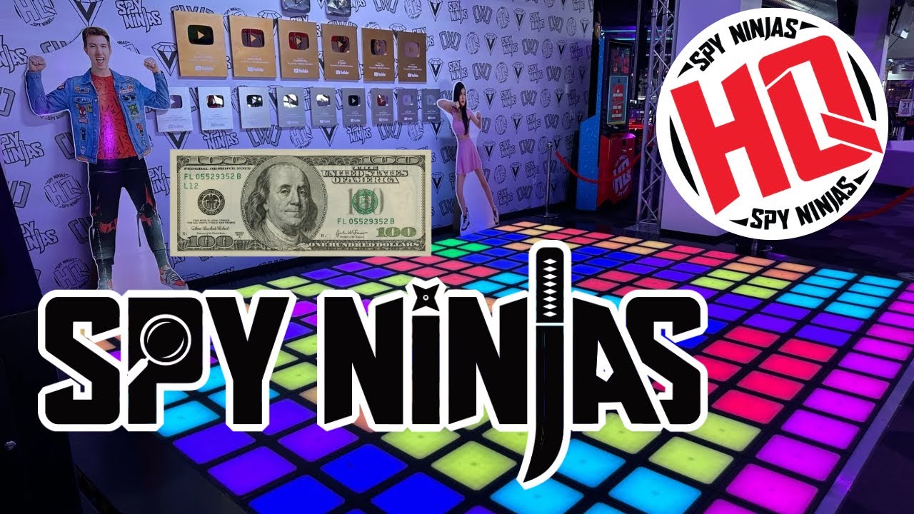 $100 SPY NINJA HQ ARCADE CHALLENGE!