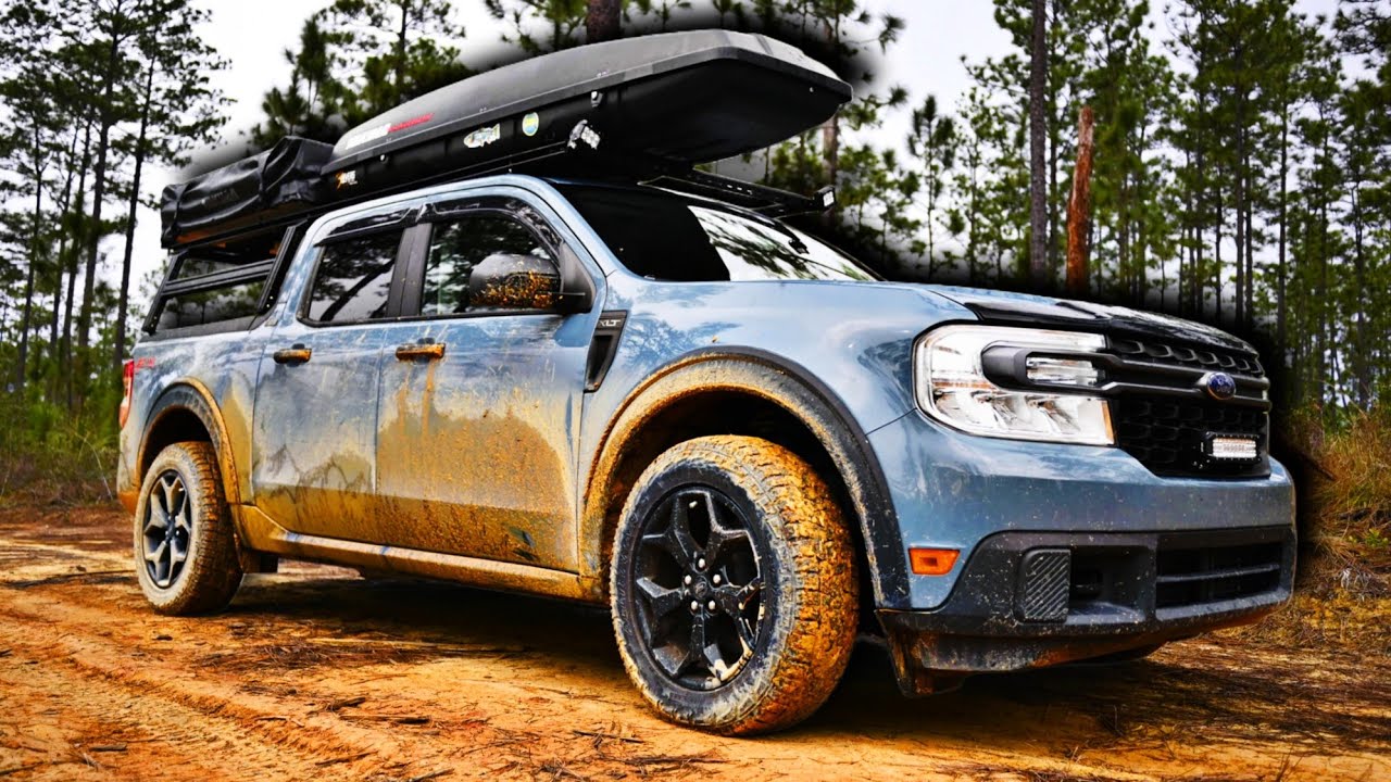 Ford Maverick Offroading in Blackwater River State Forest Florida! *Water Crossings and Mud!*
