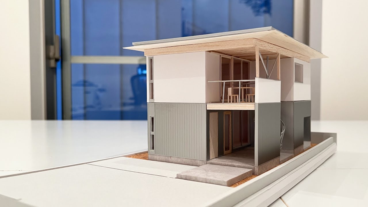 【建築模型の作成】住宅模型ができるまで／建築模型／住宅模型／螺旋階段