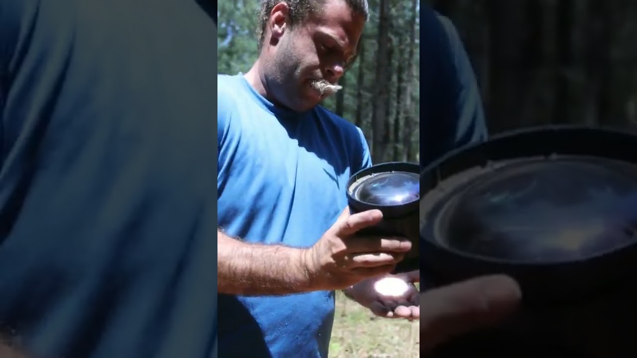 Start a fire with a LENS! #survival #nature #fire