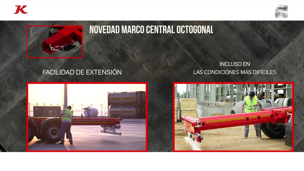 Portacontenedor Multifuncional Con un Novedoso Diseño de Chasis Central Octogonal