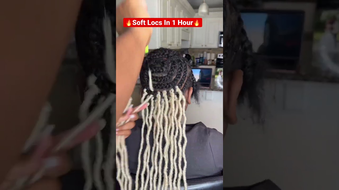 Soft Locs In 1 Hour 🔥 #softlocs #crochetlocs #butterflylocs