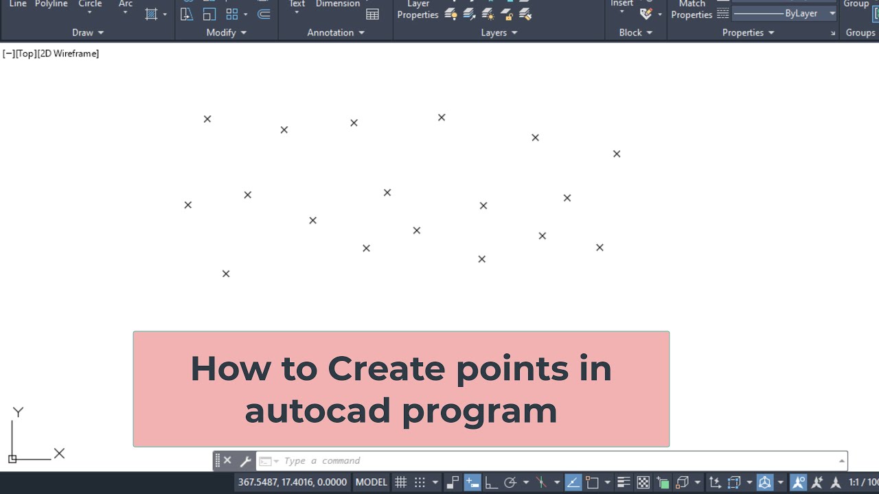How to Creates multiple points in autocad