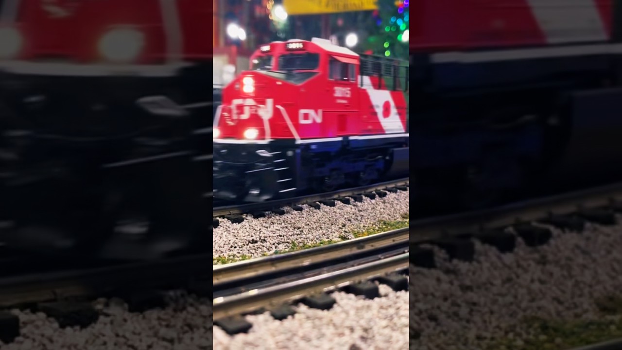 Diesel Jack&rsquo;s Canadian National w monster 75&rsquo; auto rail cars #train #ogauge #trainnerds #railroad